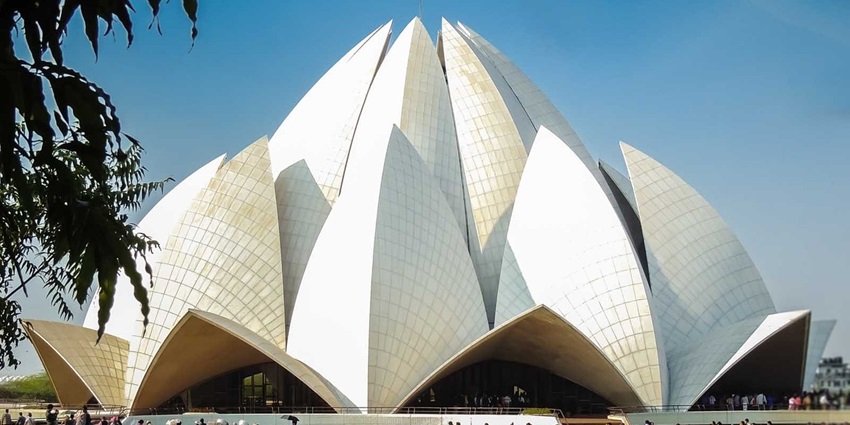 Lotus Temple is a stunning place to visit near Saket that is in the shape of a pure white lotus