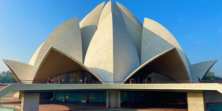 Lotus temple is one of the most serene and best places to visit in Delhi in winters.