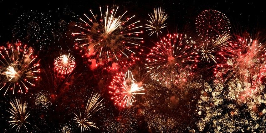 Festive atmosphere at MG Road Kochi, Kerala, India with live music and fireworks.