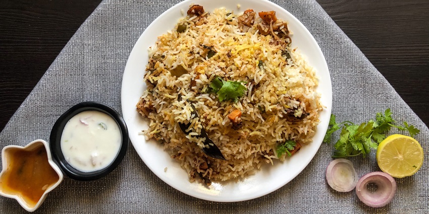 A Mix of Spicy Rice and meat which is one of the best food items available in Dubai