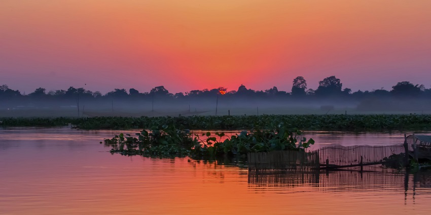 The evening snapshot of the famous birdsviewpoint also known as Maguri Motapung