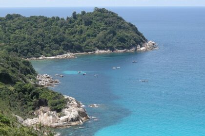 Cherish the beautiful views of Coastline of Pulau Perhentian Kesil Island in Malaysia.