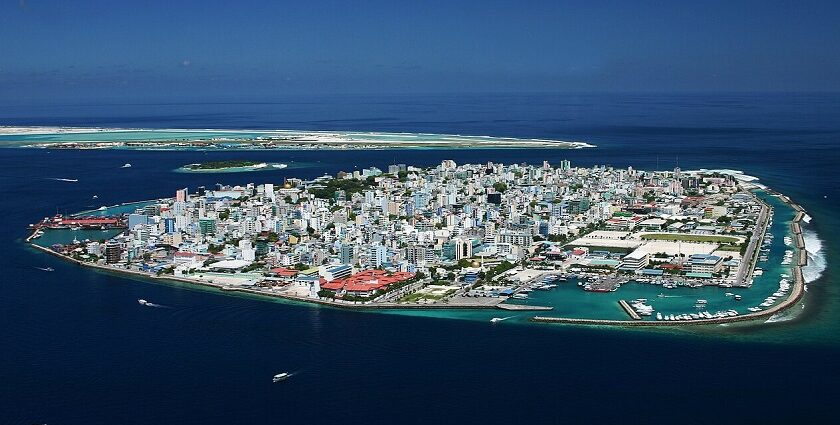 Scenic image of Male island city taken from the above–Things to do in Male