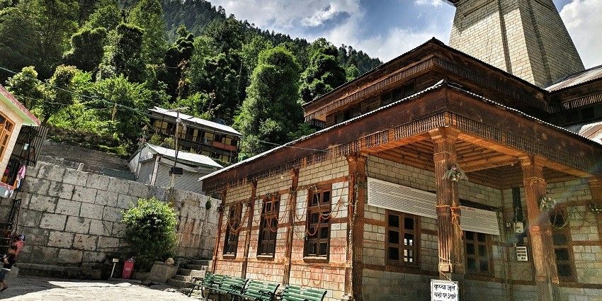 Manu Temple, a sacred site, is one of the best places to visit near the museum in Manali.