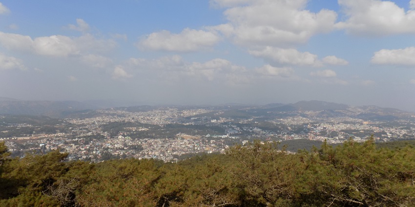 Scenic panoramic view of the city from the top–offbeat Places in Meghalaya, India