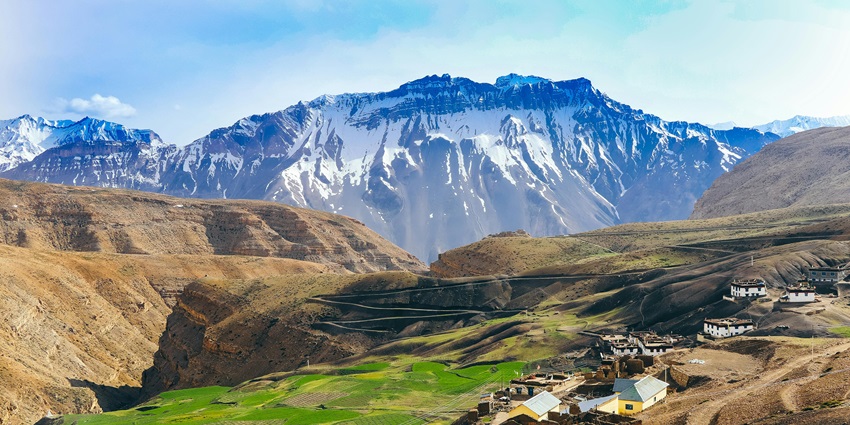Scenic snapshot of the majestic village amidst the lush hills nearby Raimona National Park