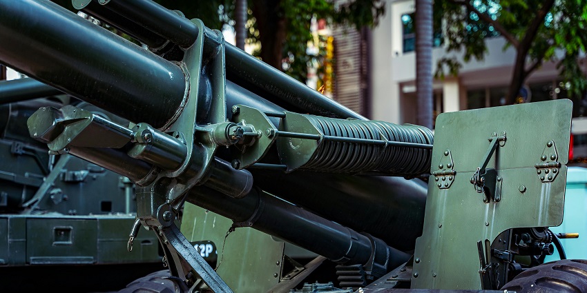 The military equipment, displayed here, gives a lot of information about the warfare used in the Vietnam war.