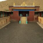 A breathtaking view of a monastery in Himachal Pradesh with colourful architecture.