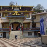 View of the mesmerising architecture and vibrant Gonjang Monastery in Gangtok, Sikkim