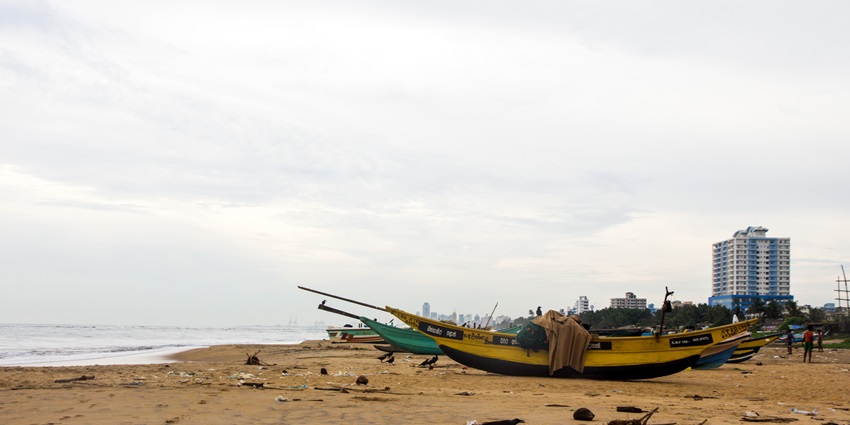 Scenic view of Mount Lavinia Beach, a famous destination among Colombo beaches.