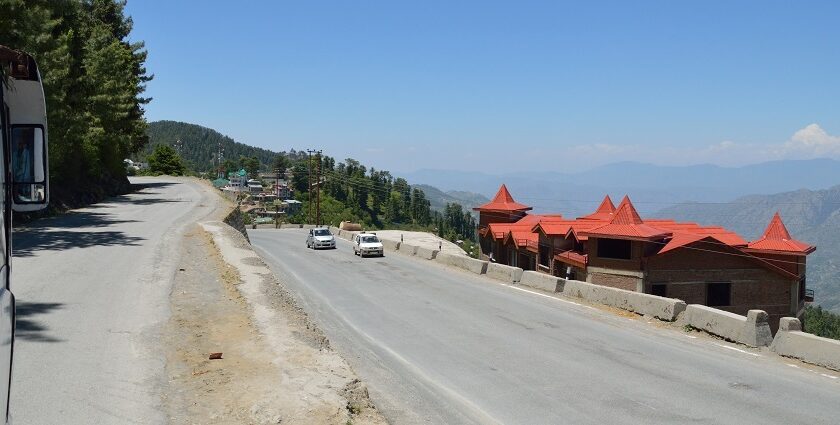 Kufri, picturesque view of mountains lush green and snow covered - things to do in Kufri