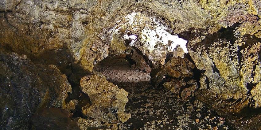 Gruta do Natal Cave in Portugal, showcasing impressive rock formations and textures.