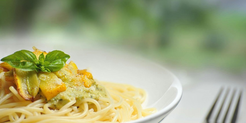 A picture of pasta being served at a restaurant that serves the best food in Shillong