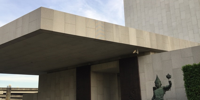 Entrance of the Musuem of contemporary art, an educational place to visit in Bangkok with family