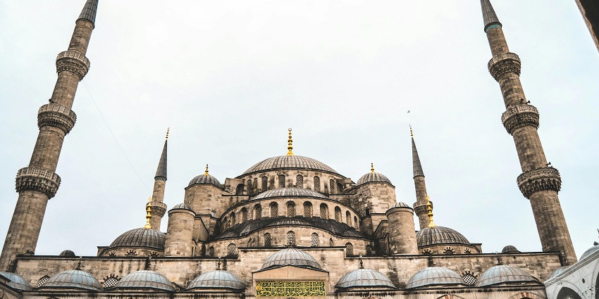 A captivating view of amazing brown architecture of a holy place of worship in Istanbul.