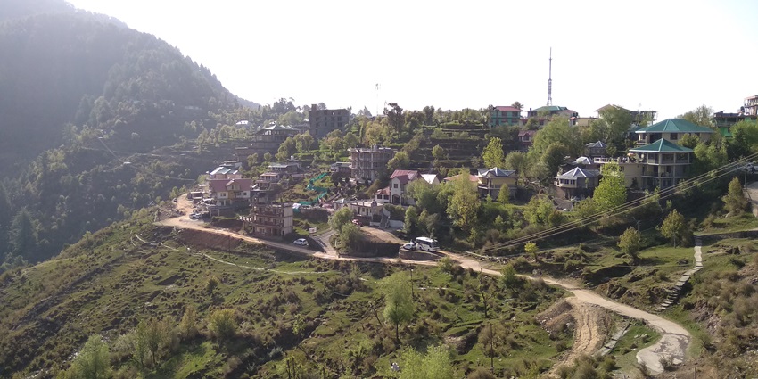 Picturesque view of Naddi is a small tiny village just 3 km away from MacLeod Ganj