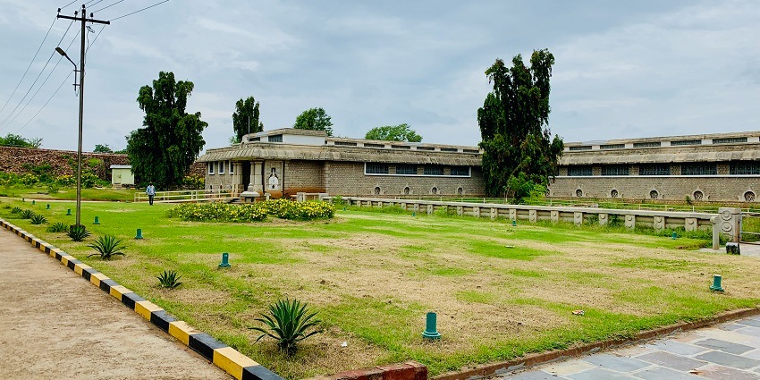 Ancient Buddhist artefacts displayed in Nagarjunakonda museum, Andhra Pradesh, India.