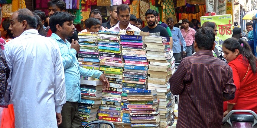 You can pick up some of the top books at one of Delhi’s oldest book markets Nai Sarak