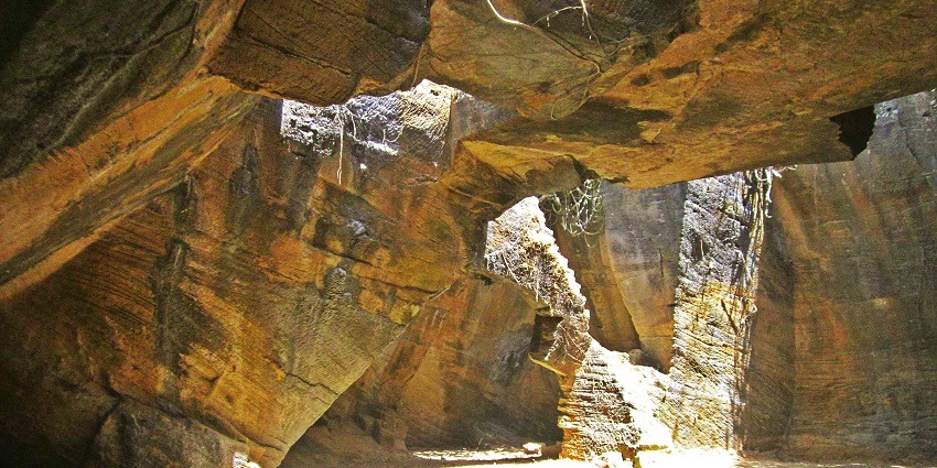 A beautiful picture of the inside of Naida Caves, a very famous tourist attraction.