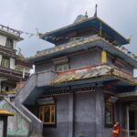 A picture of the Namchi Monastery on a cloudy day