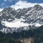 View of the snow-laden mountains of the great Himalayas from Namdapha National Park