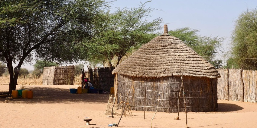 A hut in a village