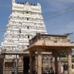 Beautiful snapshot of the historic Narayanavanam Temple amdist the scared hills of Andhra