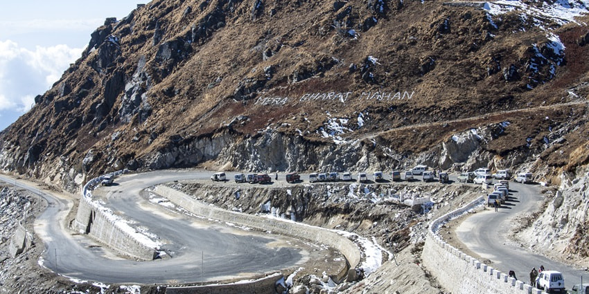 A view of the serene Nathula Pass, one of the top places to visit in Sikkim in June.