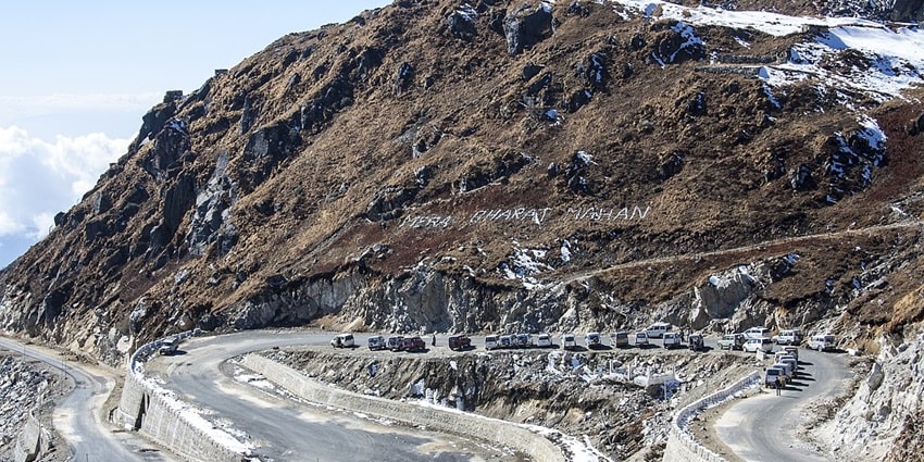 Enjoy the breathtaking views on your way through the Nathula Pass in Sikkim, India.