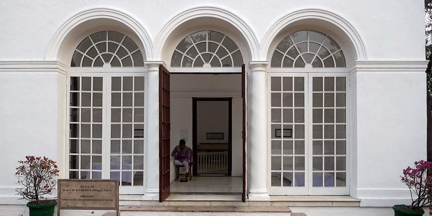 Beautiful image of the gandhi museum nearby the Raj gahr in North Delhi