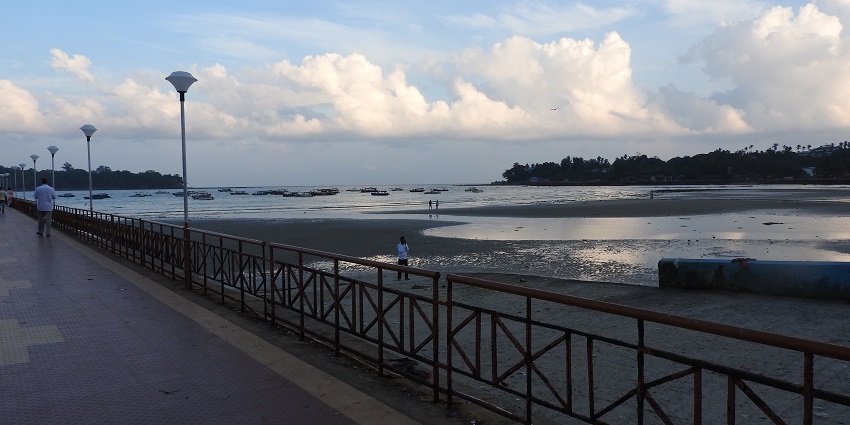 Marina Park in Port Blair at the stroke of night