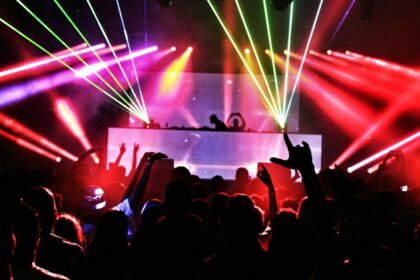 people dancing inside a nightclub in Darjeeling at night