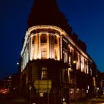 A glimpse of a mesmerising building in the region with a backdrop of starry night.