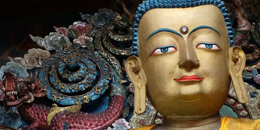 An idol of Buddha at the Ghoom Monastery in Darjeeling