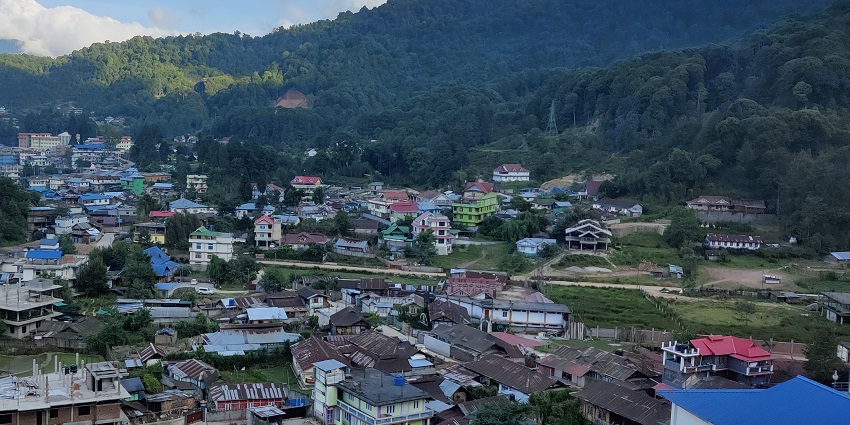 A picture of the landscape of the town where the Ziro Music Festival takes place