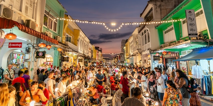 Shop for souvenirs at Otop Market, one of the famous marketplaces in Phuket, Thailand.