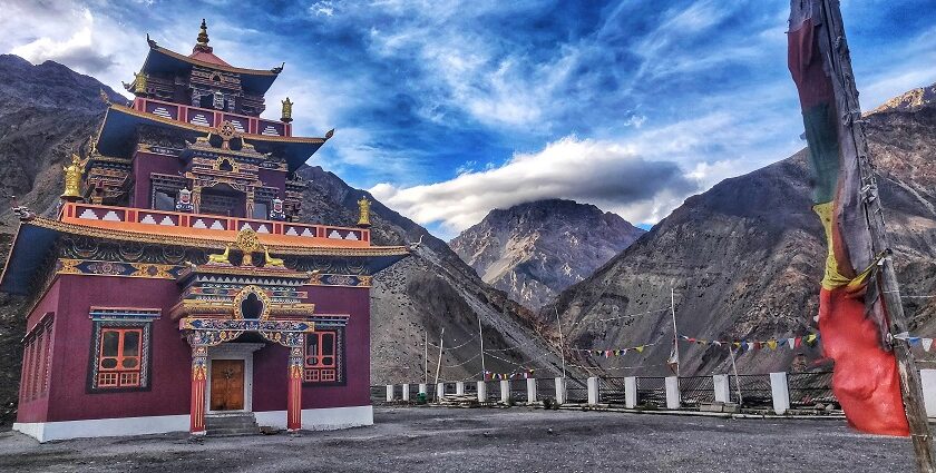 An outer view of the monastery in Himachal Pradesh that offers a sense of peace.