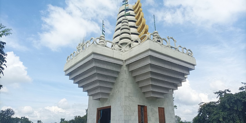 Southeastern view of the Pakhangba Temple which is inside the Kangla fort in Imphal