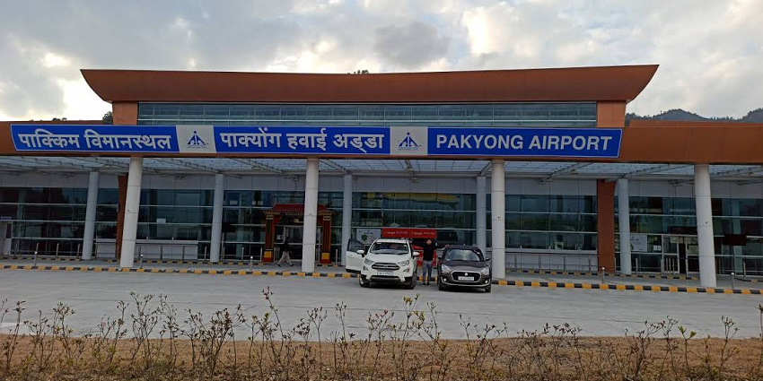 Pakyong Airport is situated in Sikkim providing a gateway to Darjeeling for tourists.