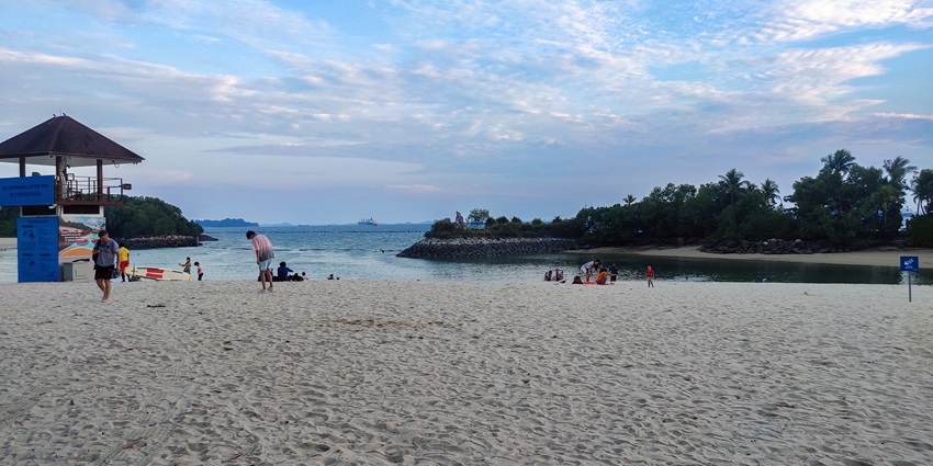 Strolling along the Palawan Beach is one of the best things to do in Sentosa Island.