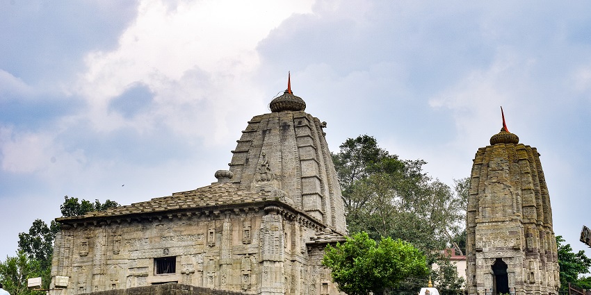 A view of amazing architecture a holy shrine dedicated to five forms of Lord Shiva.