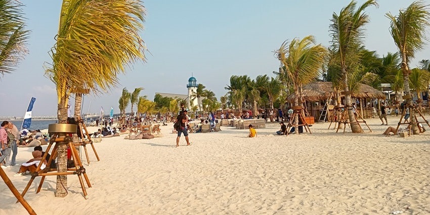 Pantai Indah Kapuk Beach is one of the famous Jakarta beaches with sandy coastlines