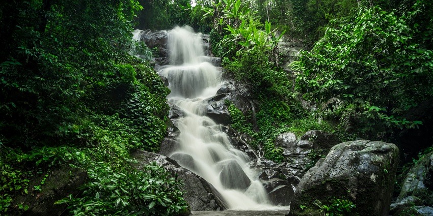 A glimpse of Papikondalu Waterfalls, one of the stunning waterfalls in East Godavari.