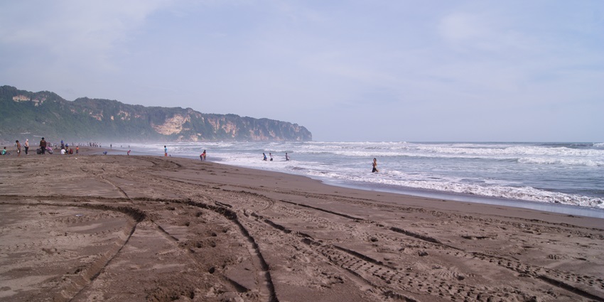Parangtritis Beach with black volcanic sands and magical ambience create a mesmerising experience