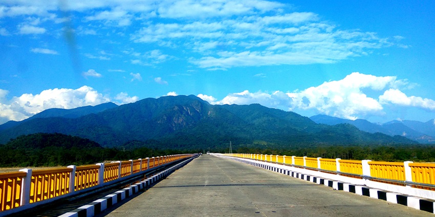 Scenic view of Pasighat Bridge which is one of the best spots around Mouling national park