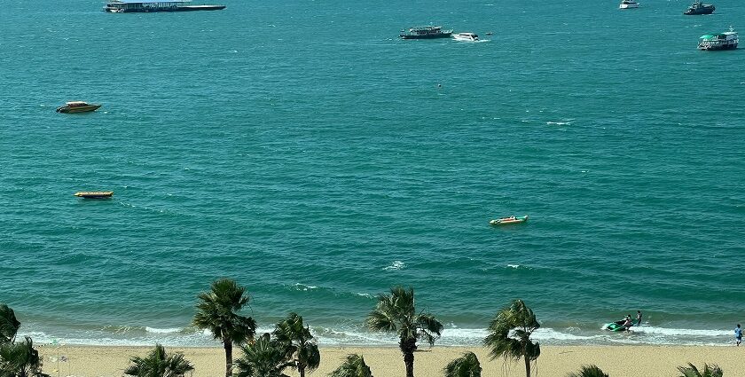 Get set to relax on Pattaya Beach, where golden sands meet crystal-clear waters