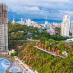 Beautiful snapshot of the beautiful beach of Pattaya with city in background