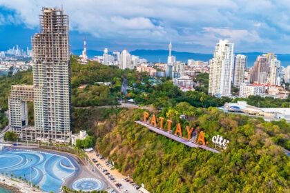 Beautiful snapshot of the beautiful beach of Pattaya with city in background