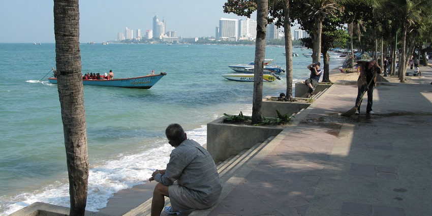 The scenic view of Pattaya Beach which is one of the places for a Thailand trip