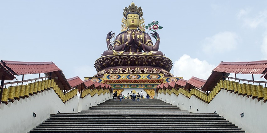 See the stunning architecture of Pelling, one of the places to visit in Sikkim in May.